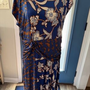 IMAN draped detail dress
